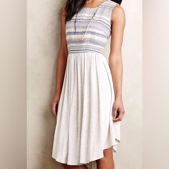 DOLAN LEFT COAST | Sabado Dress Gray Blue Stripe Boho Sleeveless | Size Small - Picture 2 of 8